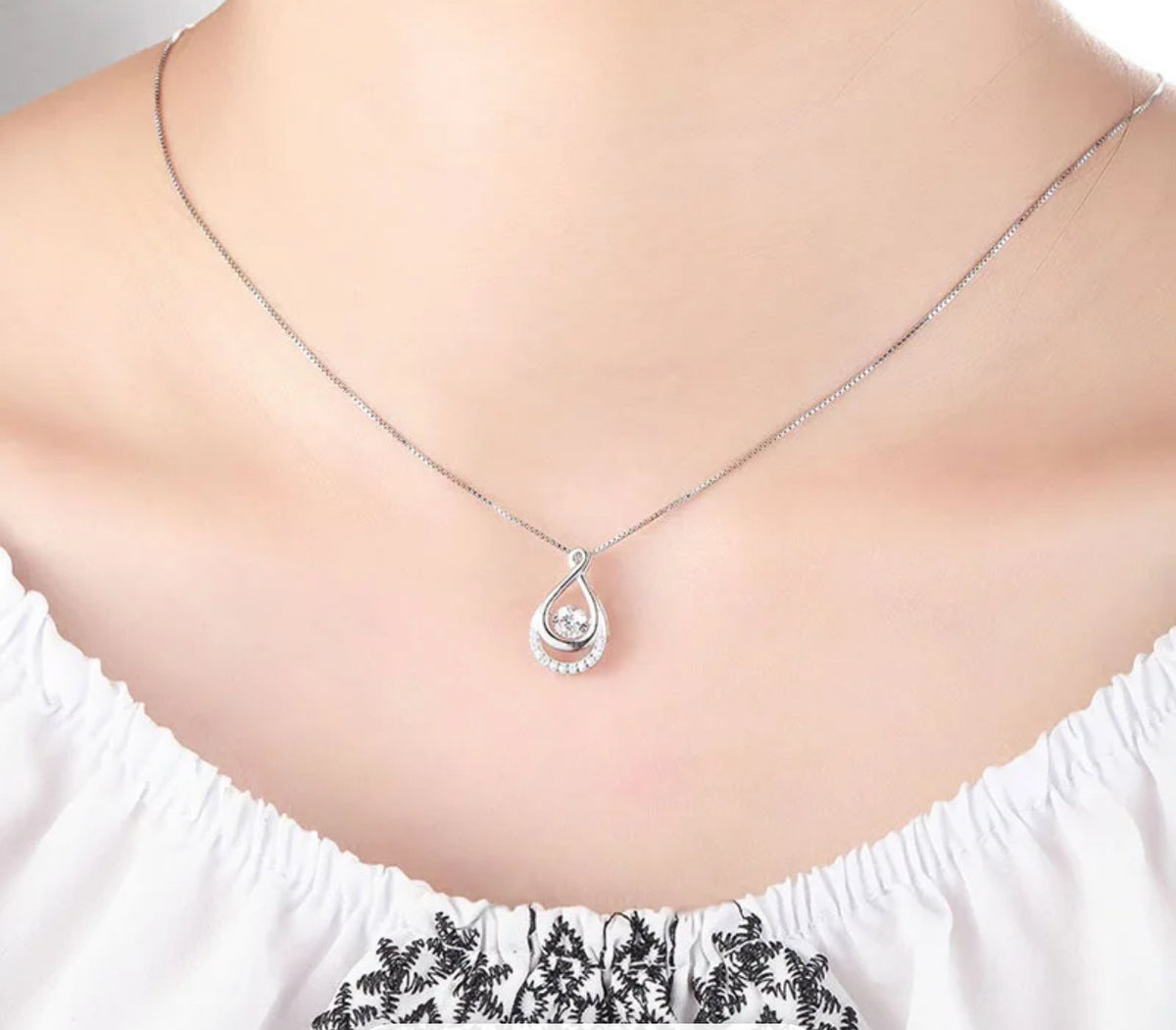 ☆Hei☆ sv925 raindrop pendant necklace HE24FANSG575XXFR Rain Cloud Necklace, Silver Raindrop Pendant, Silver Cloud