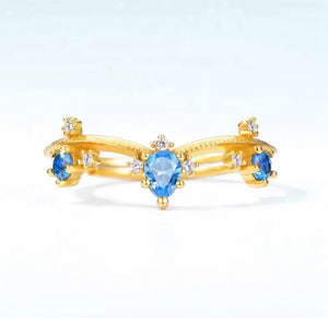 Blue Crown Ring