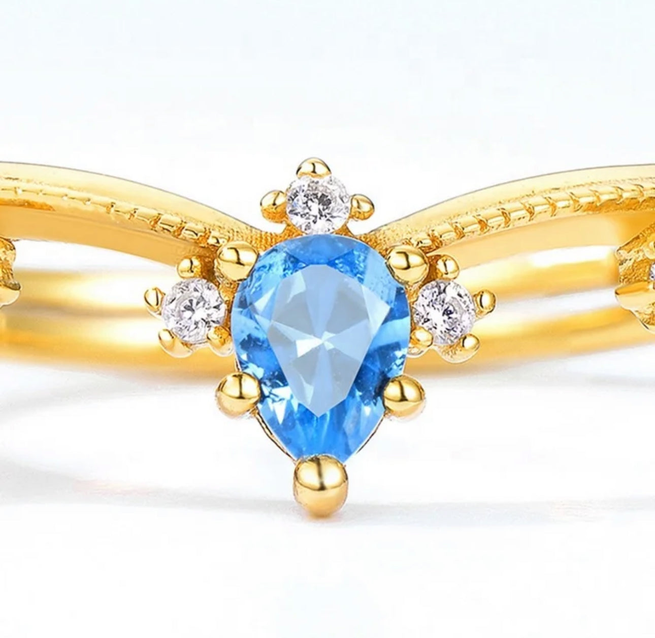 Blue Crown Ring