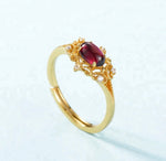 Load image into Gallery viewer, Oval Garnet Ring
