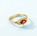 Load image into Gallery viewer, Oval Garnet Ring
