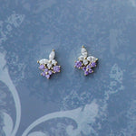 Load image into Gallery viewer, S925 Dainty Butterfly Purple Studs
