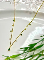Load image into Gallery viewer, S925 Emerald Water Drop Choker Necklace
